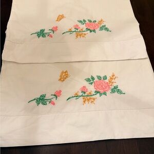 Floral Embroidered Pillowcases